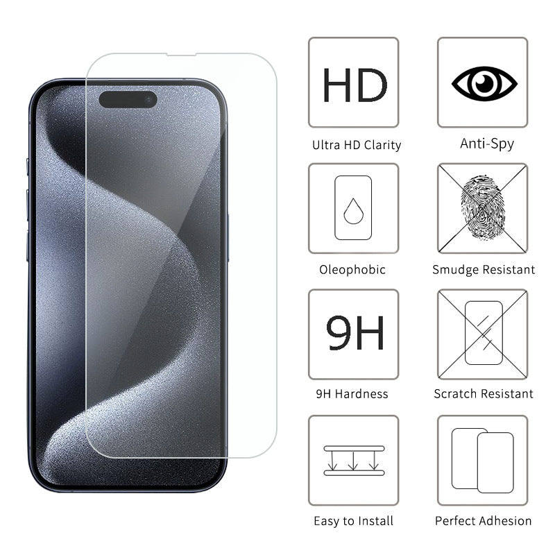 2X iPhone 16 Glass Tempered Screen Protector