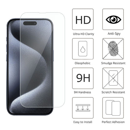 2X iPhone 16 Glass Tempered Screen Protector