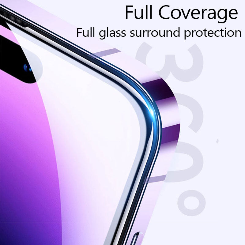 2PCs Tough Full Cover Tempered glass screen protector for iPhone 14 Pro Max