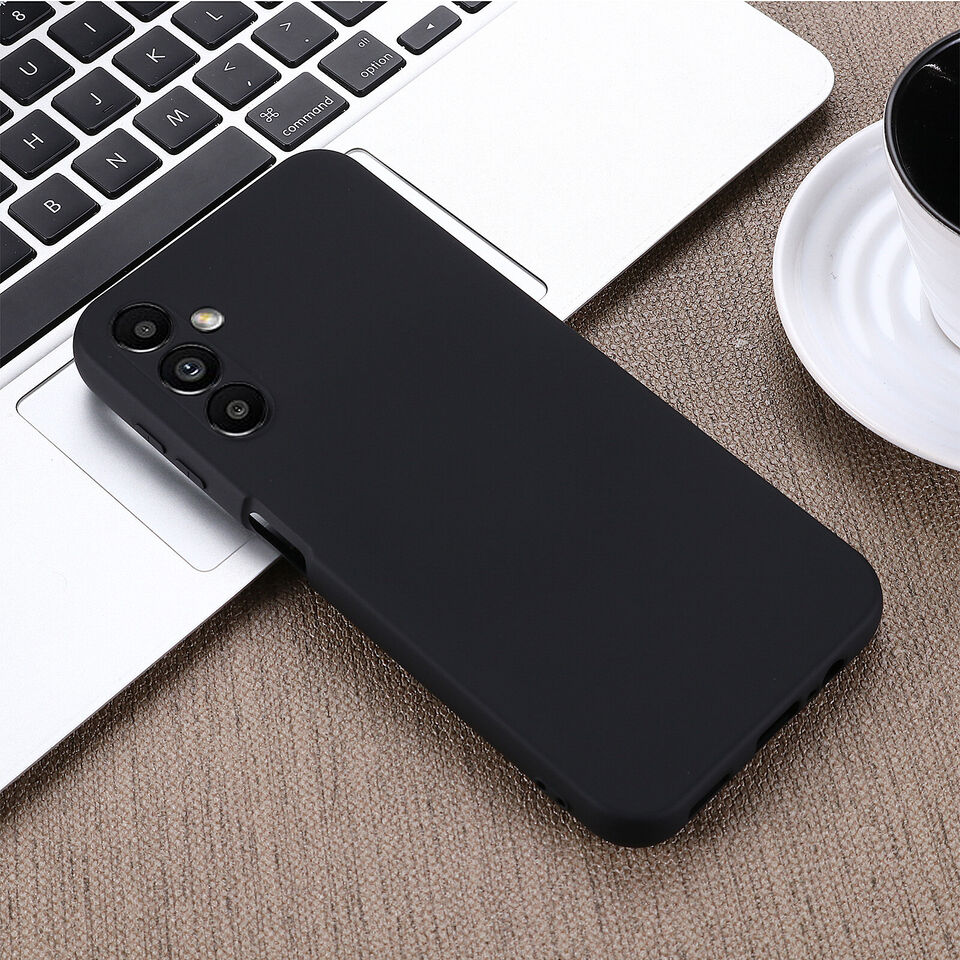 For Samsung Galaxy S21 Plus Silicone Black case with 1 Screen Protector