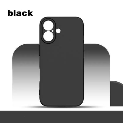 iphone 16 Black Silicone Gel Protective case