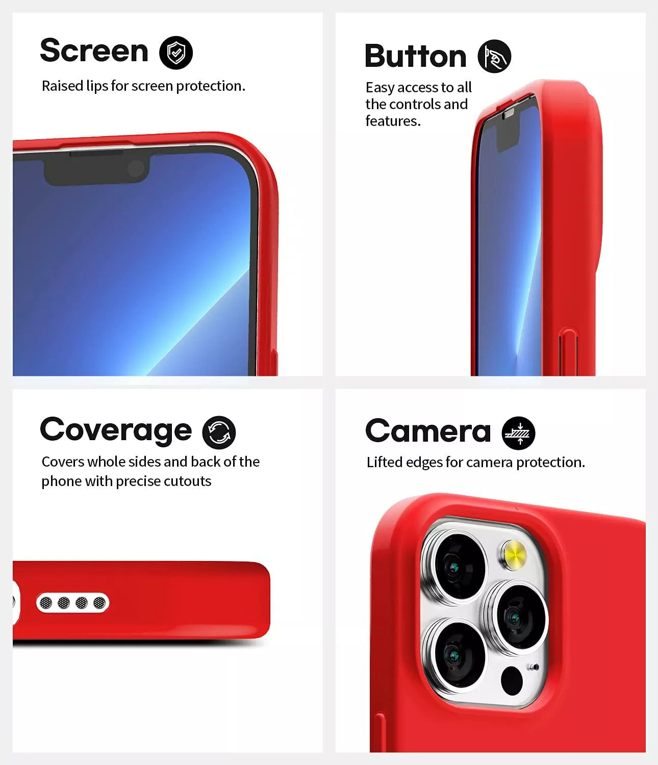 Red Slim Protective TPU Case For iPhone 11 Pro Max