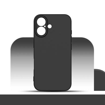 iphone 16 Black Silicone Gel Protective case