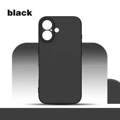 For iPhone 16 Silicone Gel Black case + 2 x Screen Protectors
