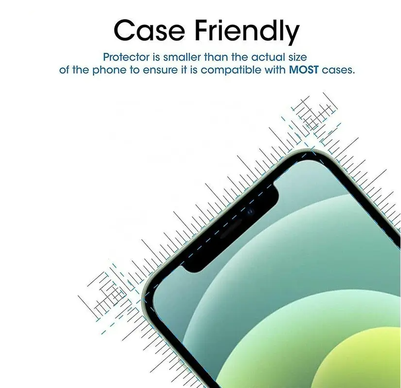 2X Tough Tempered Glass Screen Protectors for iPhone 12