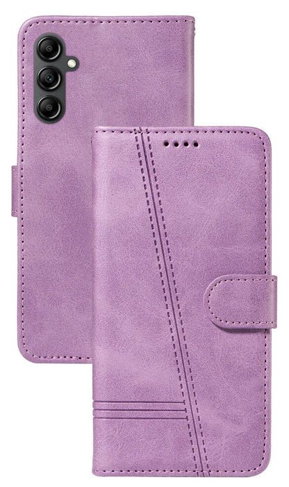 For Samsung Galaxy A06 Wallet Case with Card holder Purple Colour Flip Cover