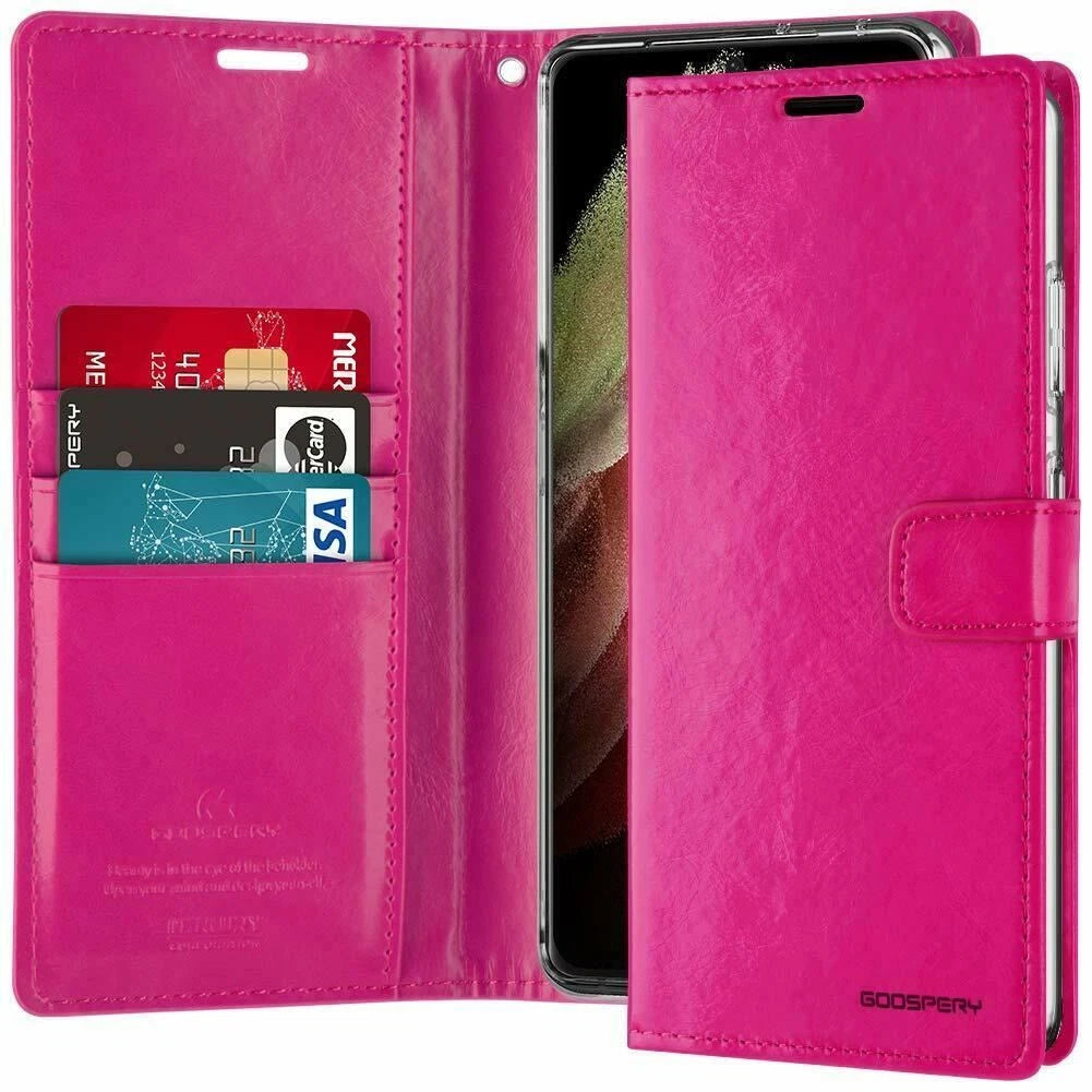 For Samsung Galaxy S22 Plus Wallet Case with Card holder Hot Pink  Flip Cover