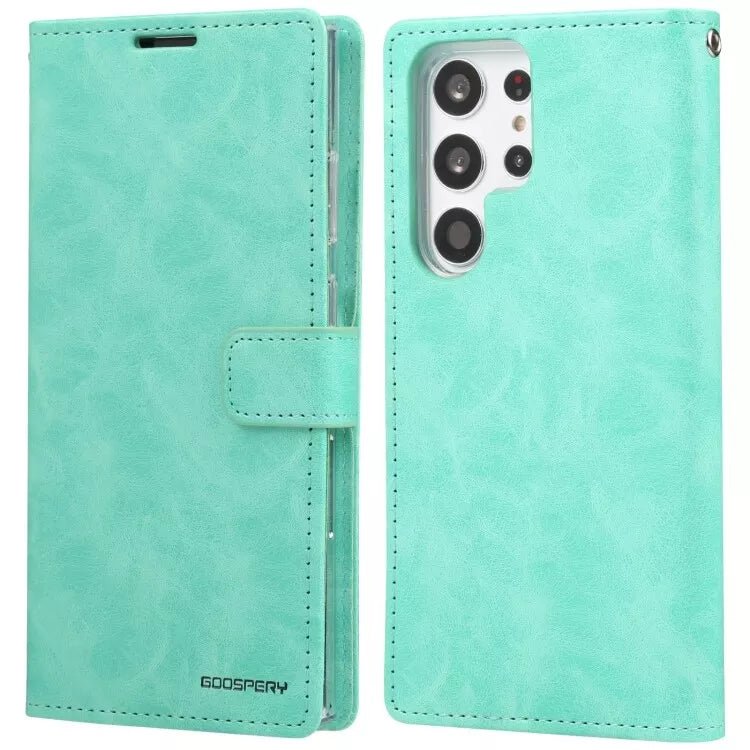 For Samsung Galaxy S22 Ultra Wallet Case with Card holder Mint  Flip Cover