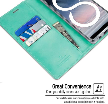 For Samsung Galaxy S24 FE Wallet Case with Card holder Mint  Flip Cover