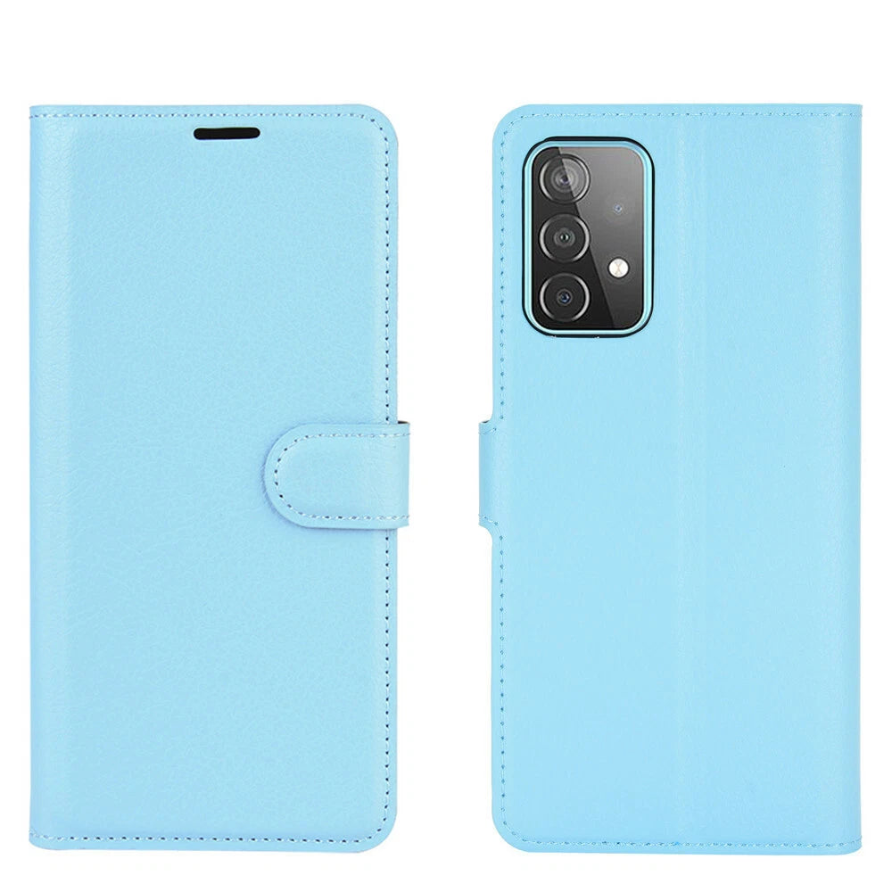 For Samsung Galaxy A35 Wallet Flip Case-Light Blue Colour