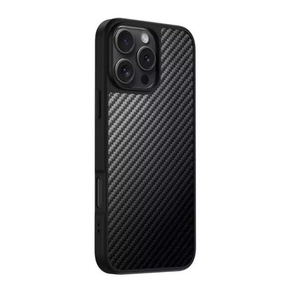 For Apple iPhone 12 Pro Max Fiber Rugged Magsafe Case TPU Cover-Black