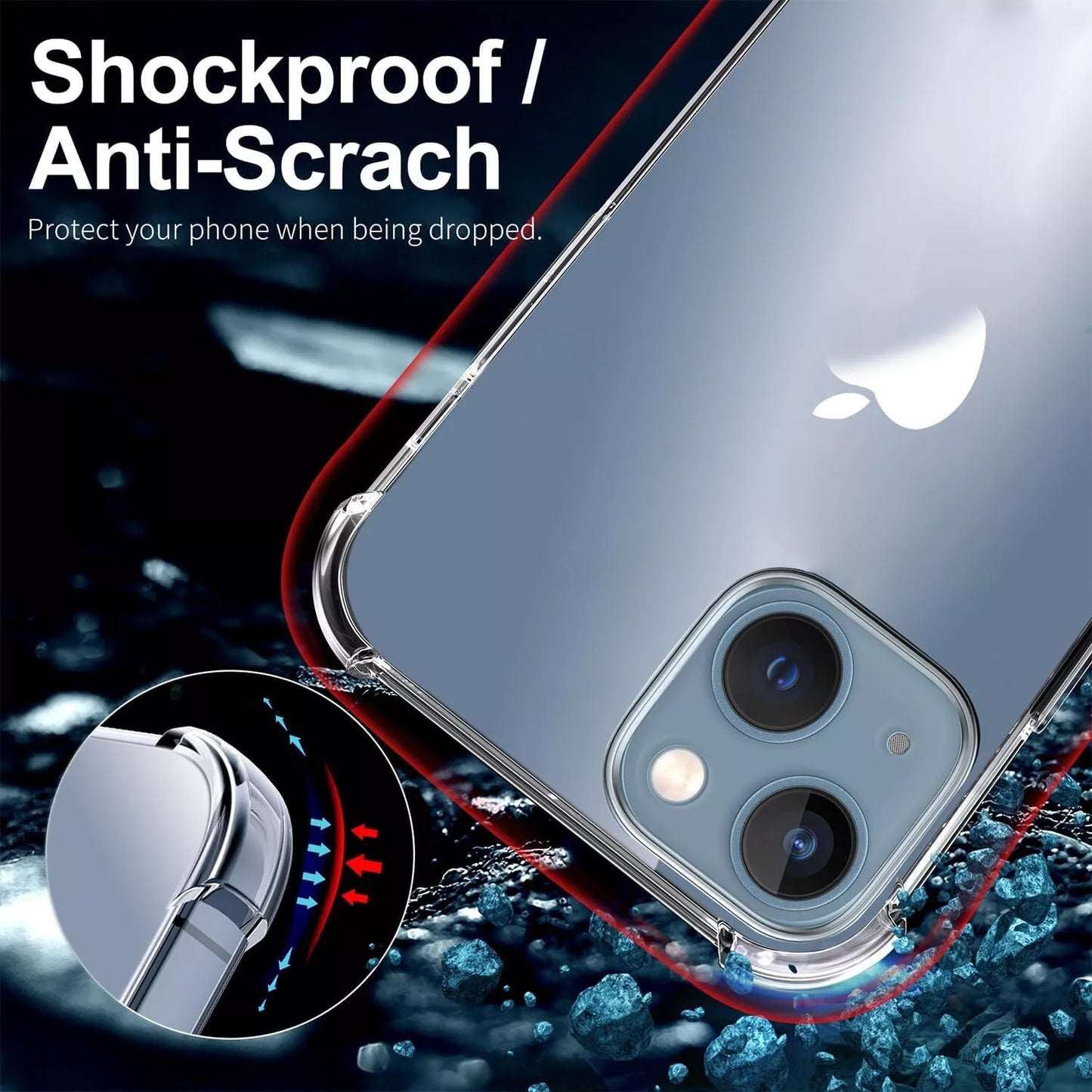 For iPhone 13 Clear Shockproof Cover