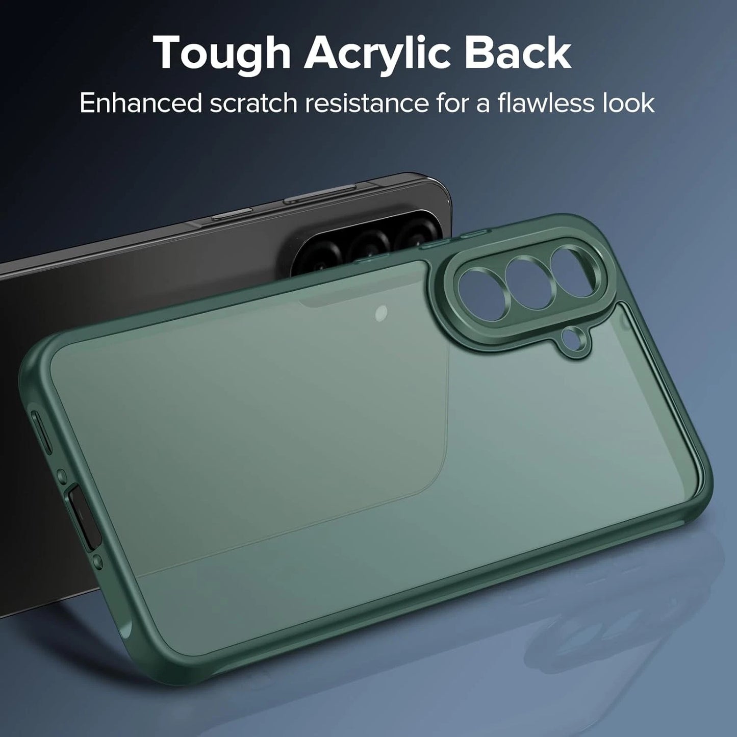 Matte Green Phone Case for Samsung A56 Shockproof Cover