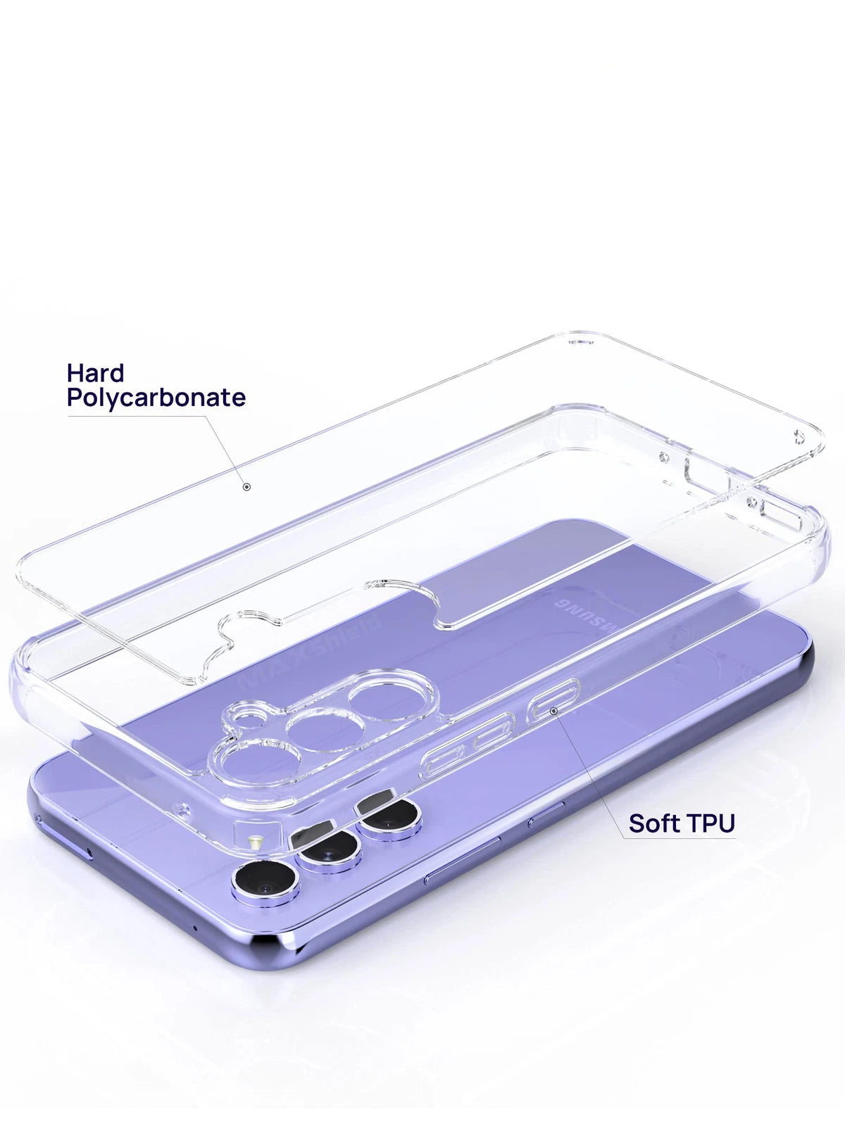 For Samsung Galaxy A34 Clear Shockproof Slim  Case
