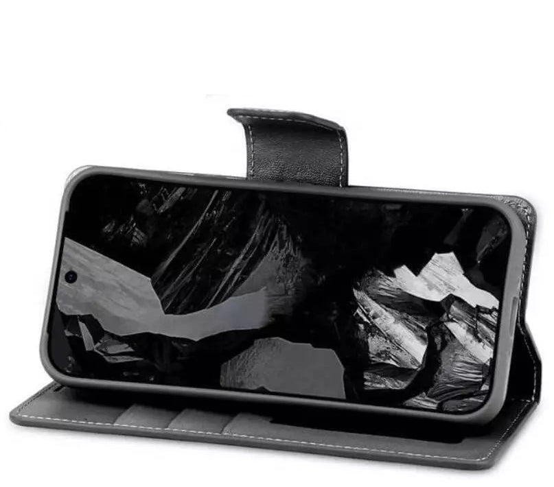 For Google Pixel 6a Wallet Case Black Colour Flip Cover