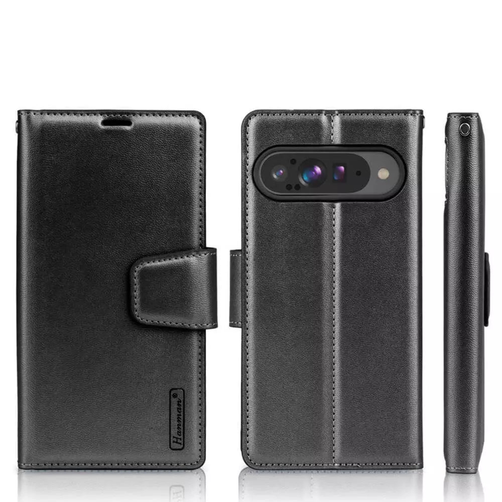 For Google Pixel 10 Pro Wallet Case Black Colour Flip Cover