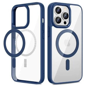 Slim Magsafe Shockproof Blue Case For iPhone 12 Pro + 2 x Glass Screen Protectors
