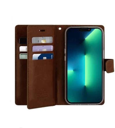 For iPhone 8 Double Layers Wallet  Brown Case