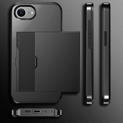 For iPhone 17e Case with Card Holder Shockproof Slim Protective Phone Cover