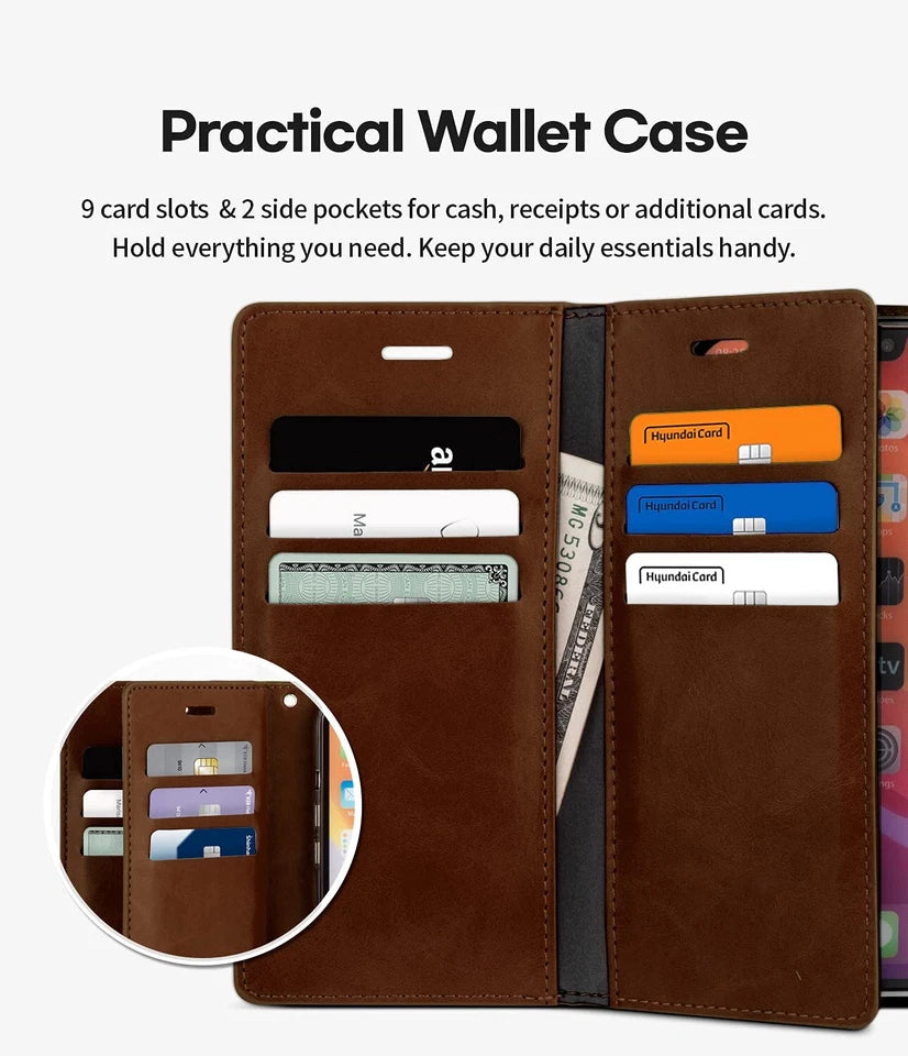 For iPhone 8 Double Layers Wallet  Brown Case