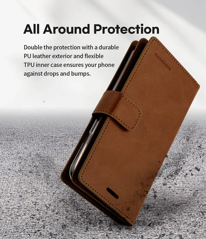 For iPhone 8 Double Layers Wallet  Brown Case