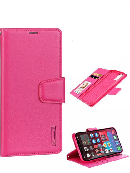 For iPhone 16 Plus Wallet Case Hot Pink Colour Flip Cover