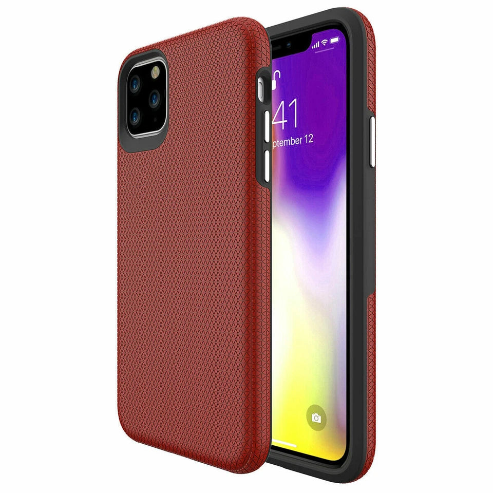 For iPhone 11 Shockproof Rugged Case-Red