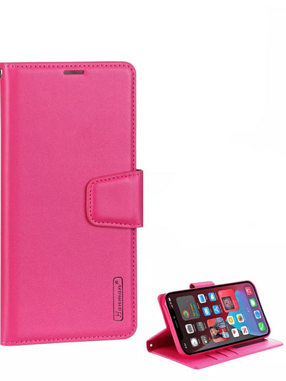 For iPhone 16 Pro Wallet Case Hot Pink Colour Flip Cover