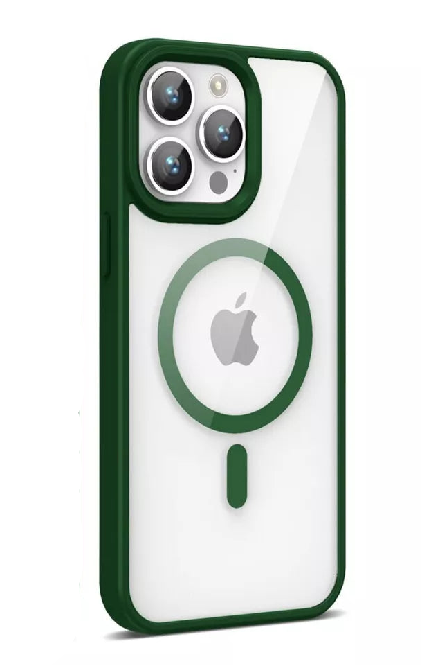 For iPhone 15 Pro Max Magsafe Case-Deep Green
