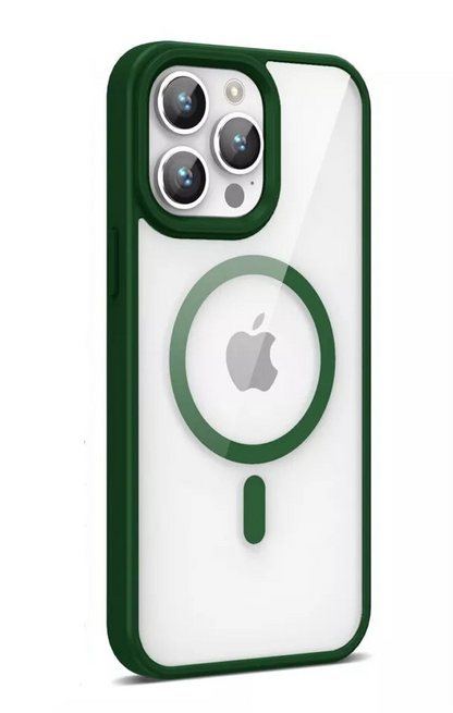 For iPhone 15 Pro Max Magsafe Case-Deep Green