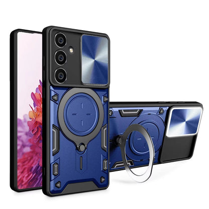Shockproof case with Camera Slide Window Cover For Samsung Galaxy A56,Blue