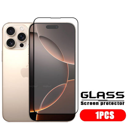 2PCs Tough Full Cover Tempered glass screen protector for iPhone 14 Pro Max